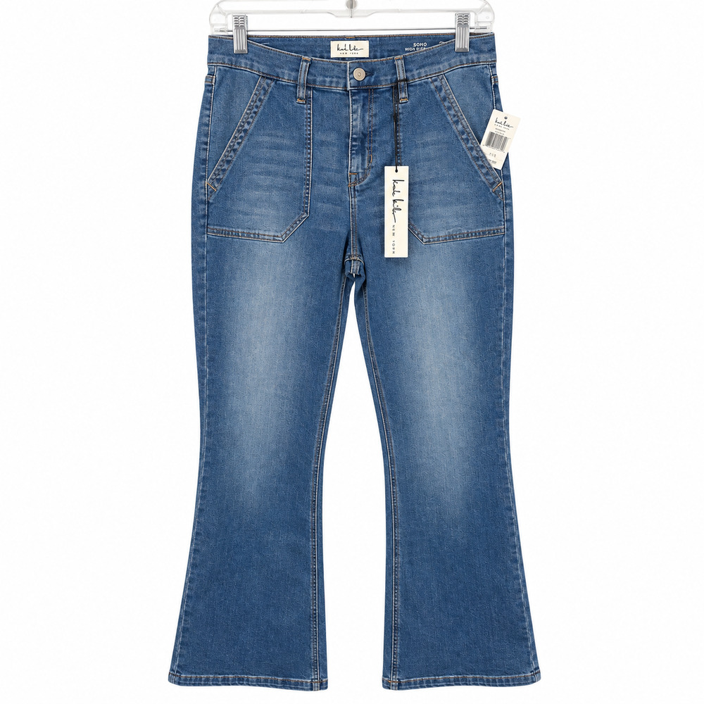 Nicole Miller SOHO High Rise Bootcut Jeans Women Size 12 Medium Wash Stretch NWT